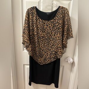 Alyx Tan Leopard Print Top with Black Accents